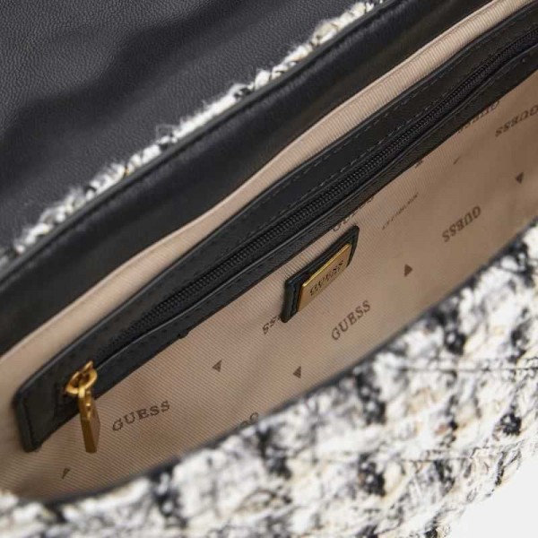 Guess - Sac bandoulière en tweed Giully