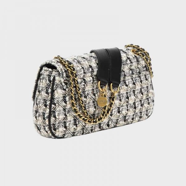 Guess - Sac bandoulière en tweed Giully