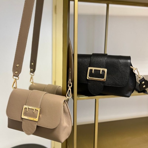 Anais - Sac bandoulière en cuir à...