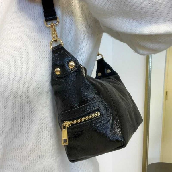 Anais - Sac porté épaule en cuir...