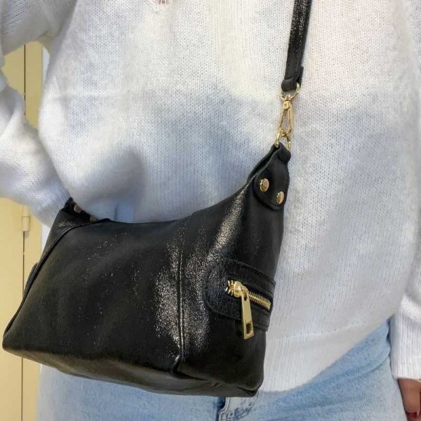 Anais - Sac porté épaule en cuir...