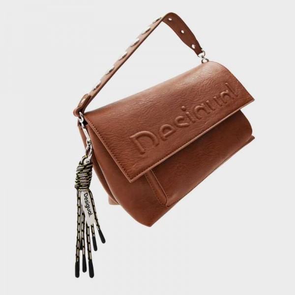 Desigual - Sac bandoulière demi-logo...