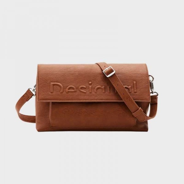 Desigual - Sac bandoulière demi-logo...