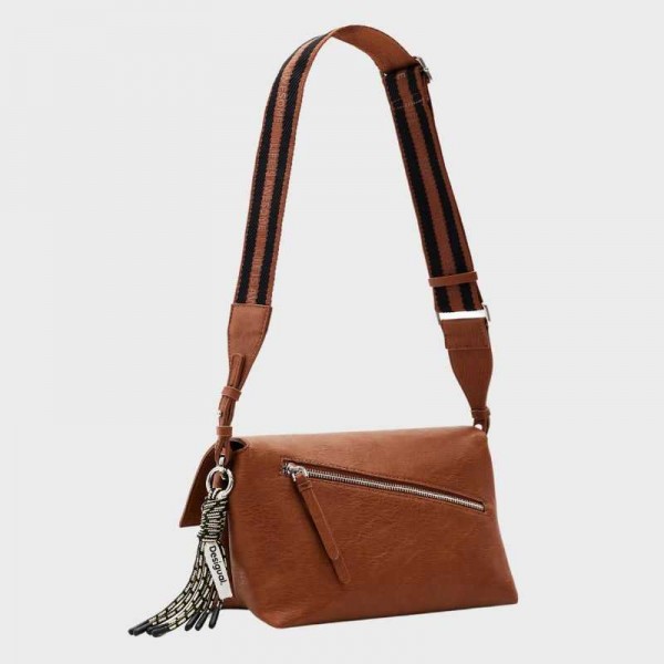 Desigual - Sac bandoulière demi-logo...