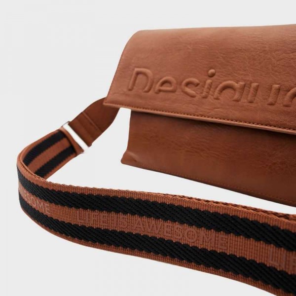 Desigual - Sac bandoulière demi-logo...