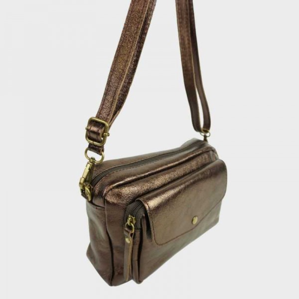 Anais - Sac bandoulière en cuir...