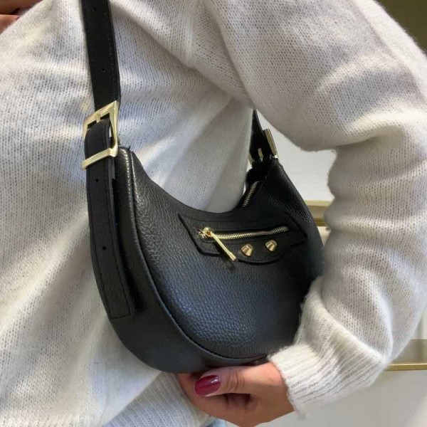 Anais - Sac porté épaule en cuir...