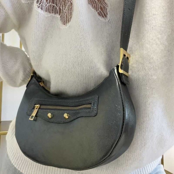 Anais - Sac porté épaule en cuir...