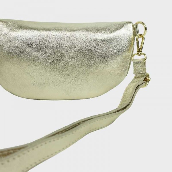 Anais - Sac banane en cuir bi-matière...