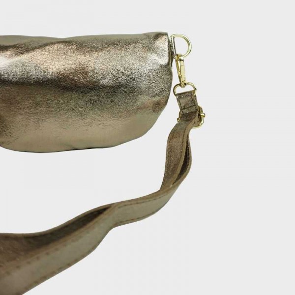 Anais - Sac banane en cuir bi-matière...