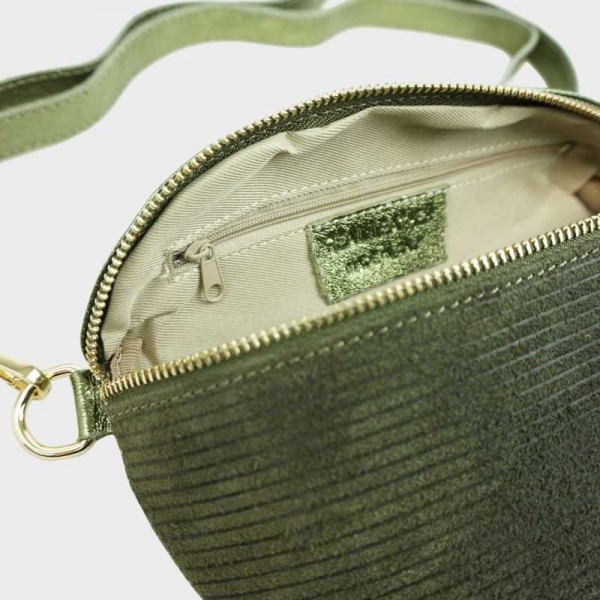 Anais - Sac banane en cuir bi-matière...