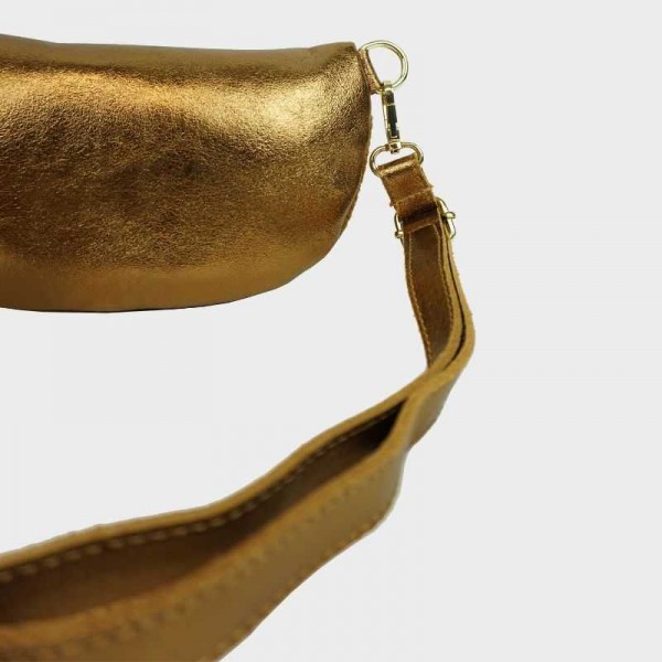 Anais - Sac banane en cuir bi-matière...