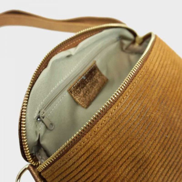 Anais - Sac banane en cuir bi-matière...