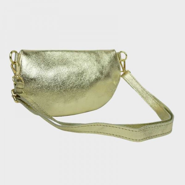 Anais - Sac banane en cuir double zip...