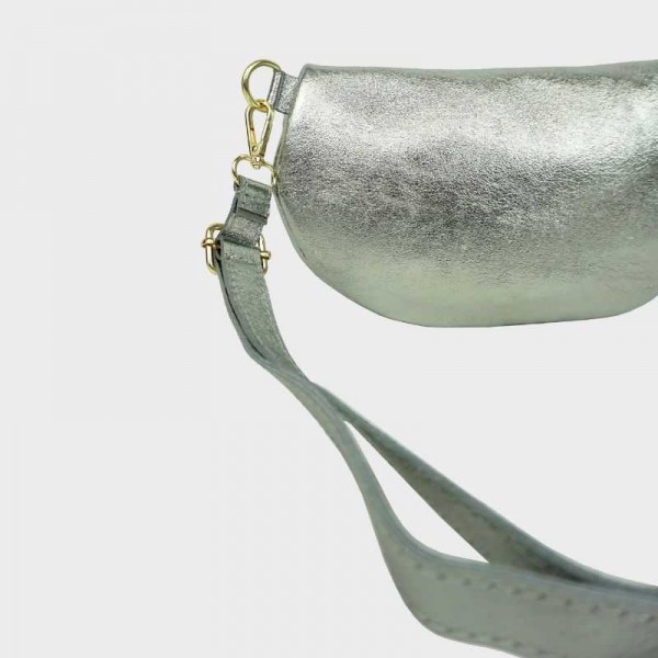 Anais - Sac banane en cuir double zip...