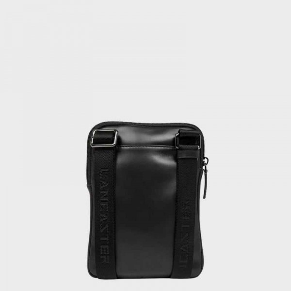 Lancaster - Sacoche noire en cuir...