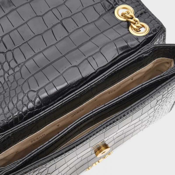 Guess - Sac bandoulière effet croco g...