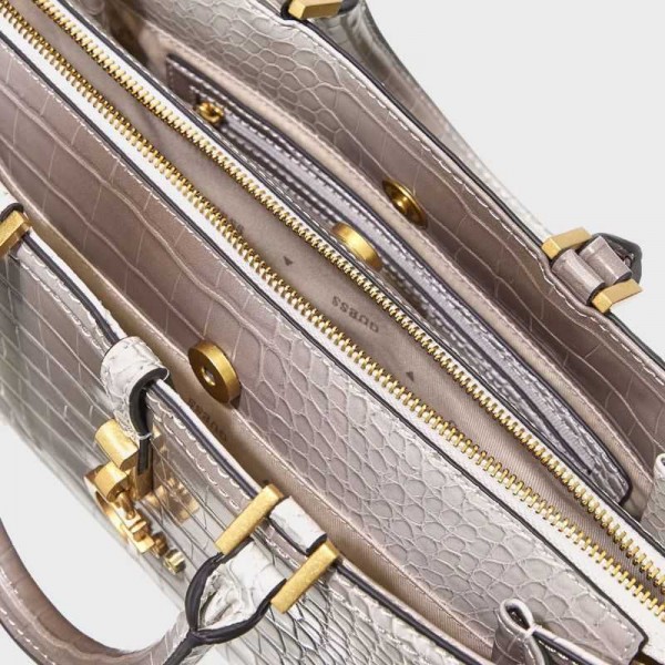 Guess - Sac à main effet croco G James