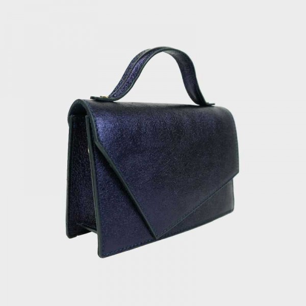 Anais - Sac à main en cuir brillant...