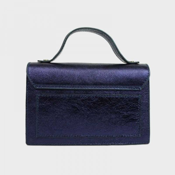 Anais - Sac à main en cuir brillant...