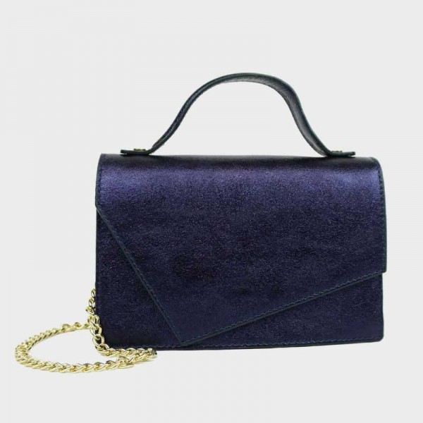 Anais - Sac à main en cuir brillant...