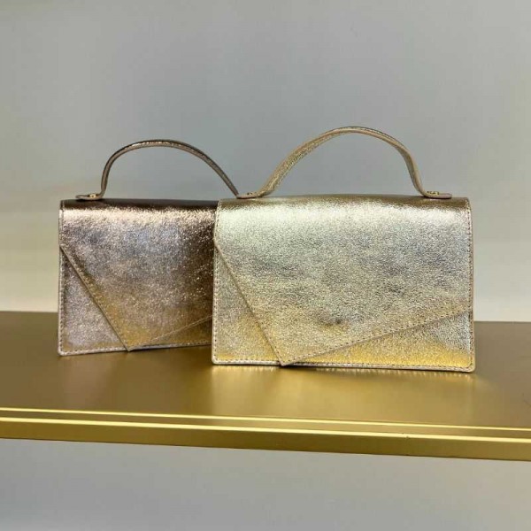 Anais - Sac à main en cuir brillant...