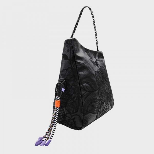 Desigual - Sac bandoulière brodé...