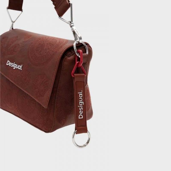 Desigual - Sac bandoulière brodé et...