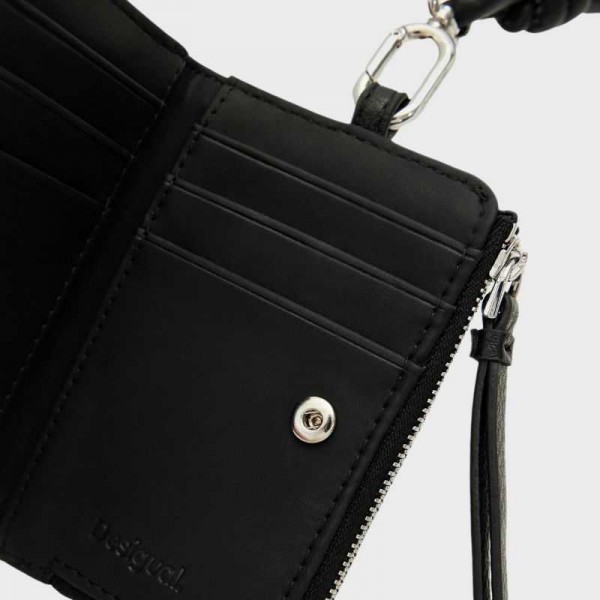 Desigual - Portefeuille plat uni avec... Desigual - Portefeuille plat uni avec...