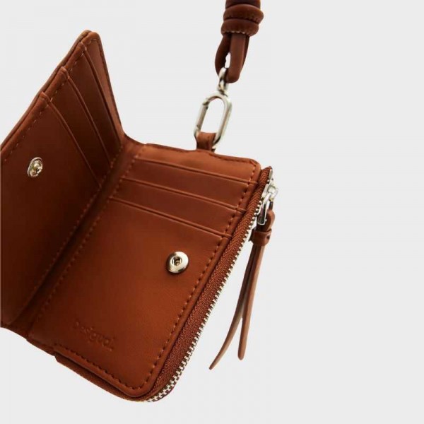 Desigual - Portefeuille plat uni avec... Desigual - Portefeuille plat uni avec...