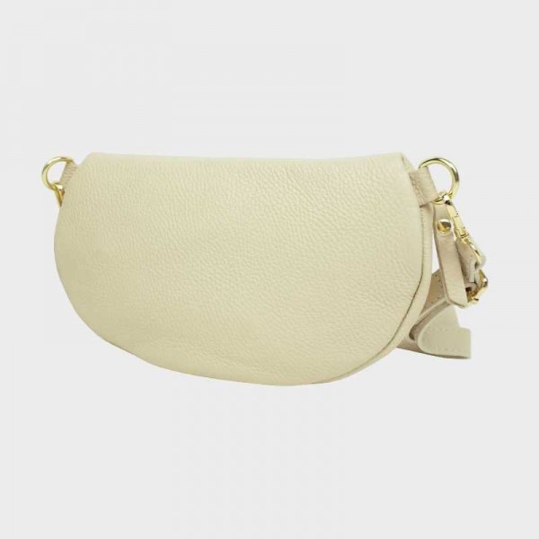 Anais - Sac banane en cuir double zip...