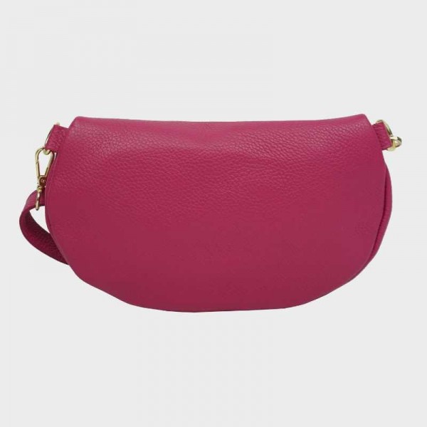 Anais - Sac banane en cuir double zip...
