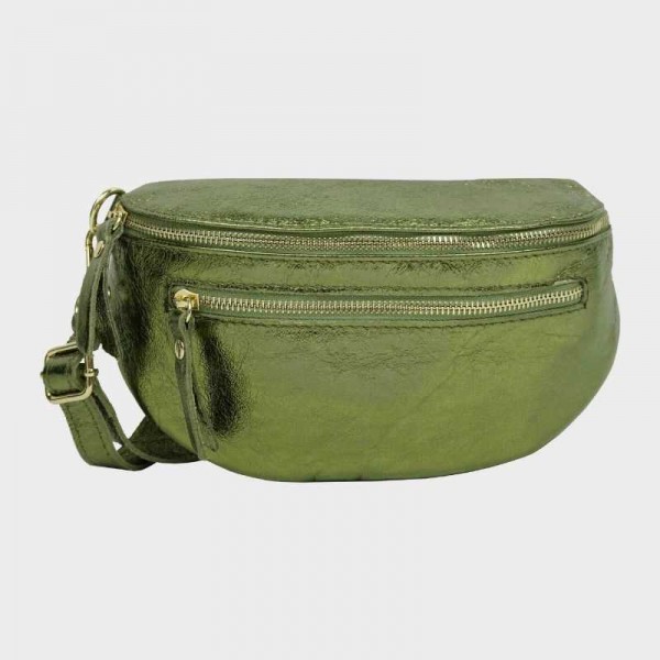 Anais - Sac banane en cuir double zip... Anais - Sac banane en cuir double zip...