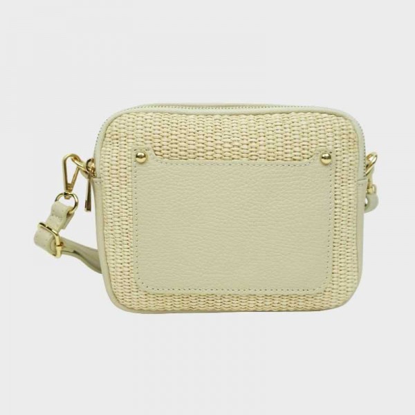 Anais - Sac bandoulière en raphia et...