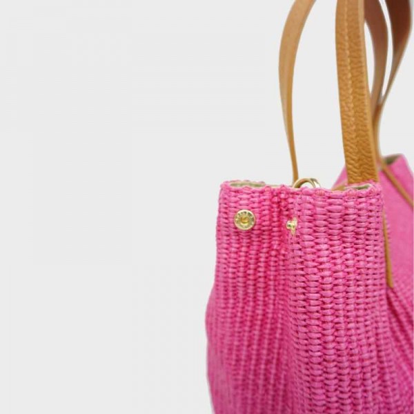 Anais - Sac à main en toile garnie...