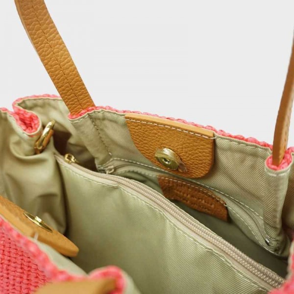 Anais - Sac à main en toile garnie...