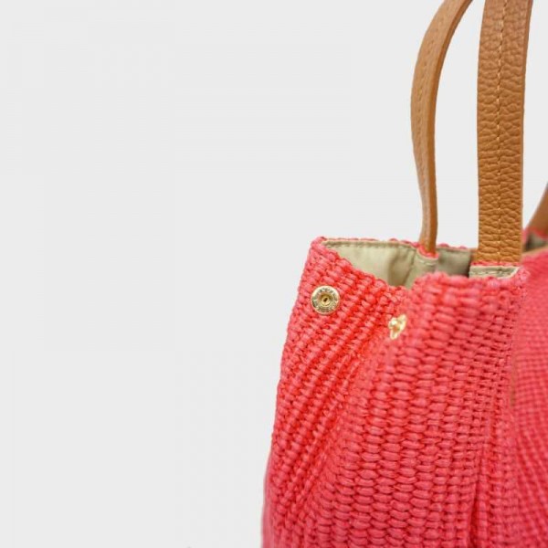 Anais - Sac à main en toile garnie...