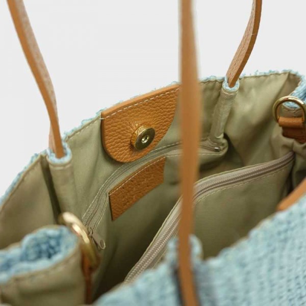 Anais - Sac à main en toile garnie...