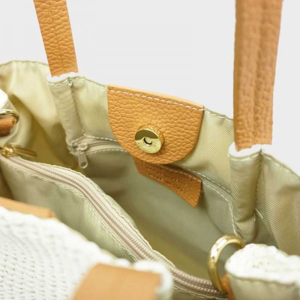 Anais - Sac à main en toile garnie... Anais - Sac à main en toile garnie...