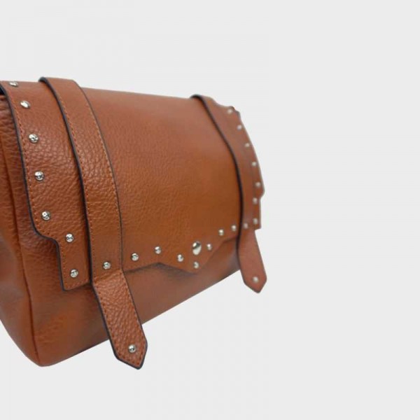 Anais - Sac bandoulière rabat clouté... Anais - Sac bandoulière rabat clouté...