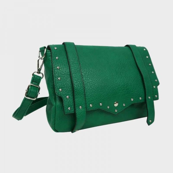 Anais - Sac bandoulière rabat clouté... Anais - Sac bandoulière rabat clouté...