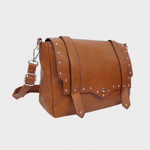 Anais - Sac bandoulière rabat clouté... Anais - Sac bandoulière rabat clouté...