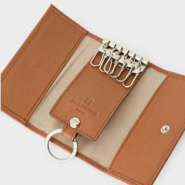 Hexagona - Etui porte-clés en cuir...
