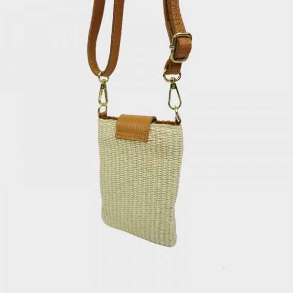 Anais - Pochette téléphone en raphia...