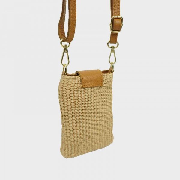 Anais - Pochette téléphone en raphia...
