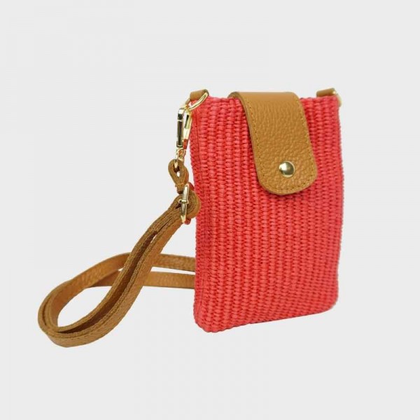 Anais - Pochette téléphone en raphia...