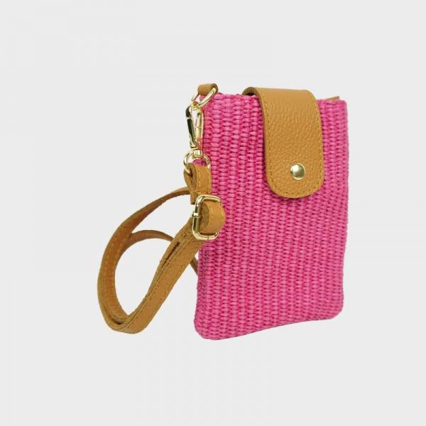 Anais - Pochette téléphone en raphia...