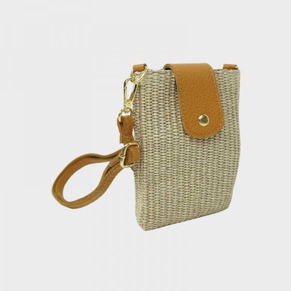 Anais - Pochette téléphone en raphia...