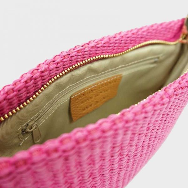 Anais - Petit sac en raphia garni... Anais - Petit sac en raphia garni...