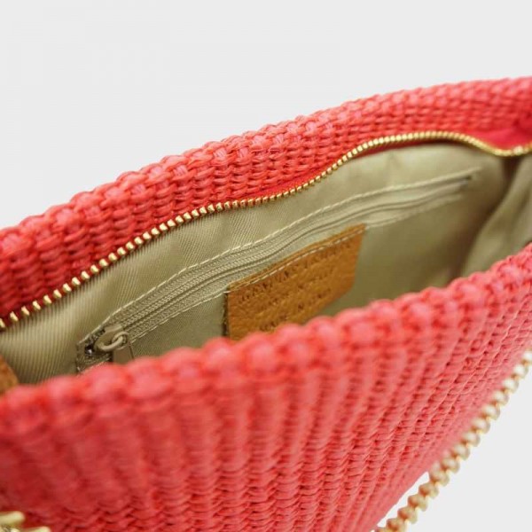 Anais - Petit sac en raphia garni... Anais - Petit sac en raphia garni...